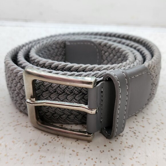 Grey Unisex Stretch Woven Belt - Picture 4 of 8